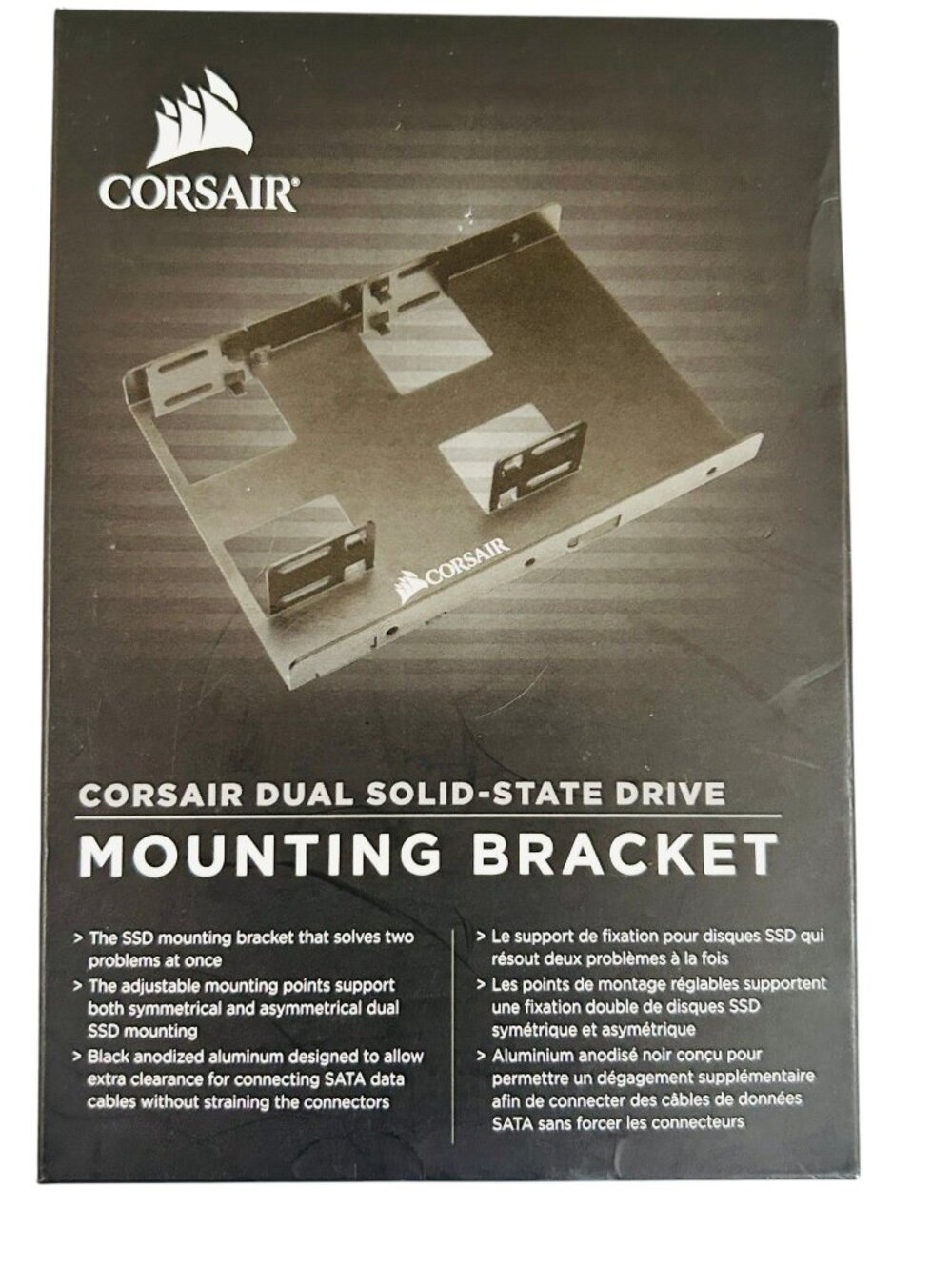 Corsair Cssd-Brkt2 2 Dual SSD Mounting Brackets 3.5In Drive Bay Adapter Black